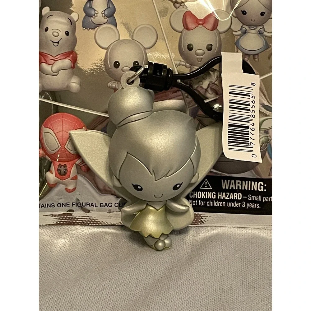 Walt Disney 100 Series 1 Figural 3D Keychain Bag‎ Clip - Silver Tinker Bell